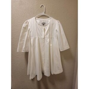 Bebe Dress Coat White (Maternity Friendly) Size Medium